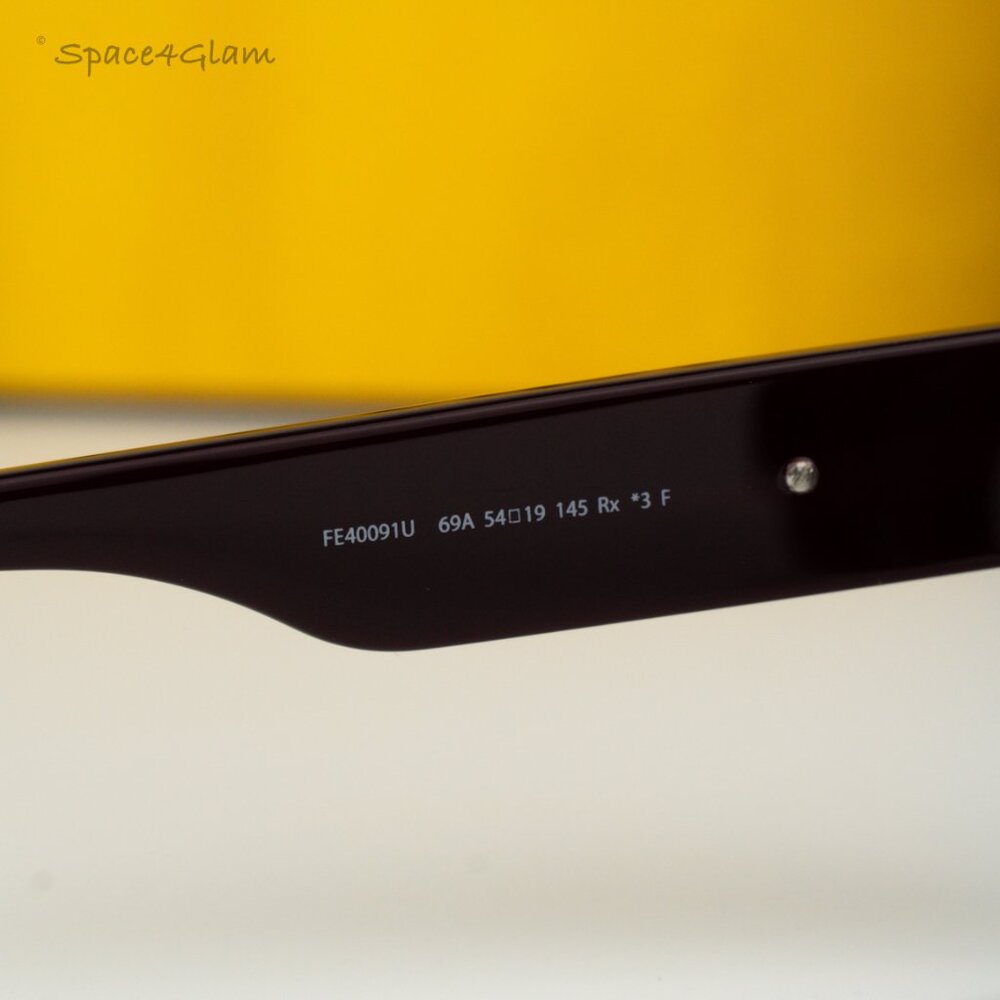 BRAND NEW Fendi FE40091U FENDIGRAPHY 69A Bordeaux Grey Unisex Square Sunglasses - Picture 4 of 8